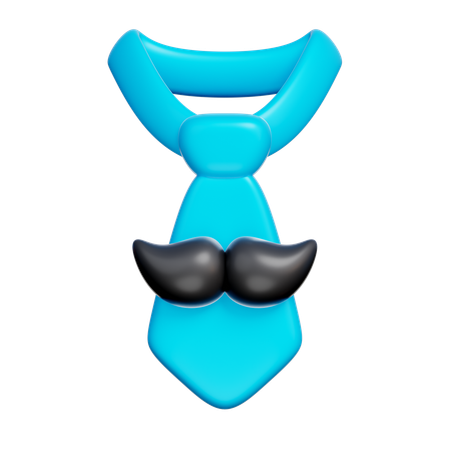 Mustache And Tie  3D Icon