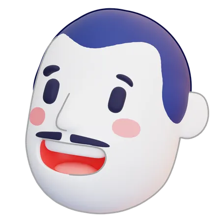 Mustache man  3D Icon