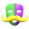 3d mustache logo