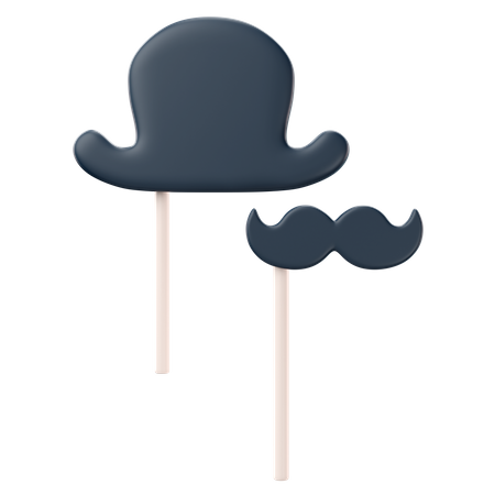 Mustache Stick  3D Icon