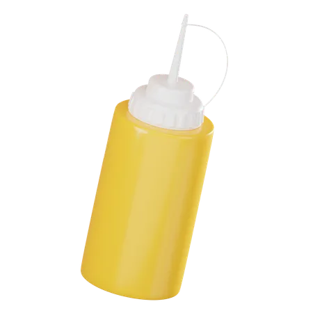 Mustard Bottle Perfect For Culinary Illustrations Ideal For Adding A Vibrant Touch To Food Related Projects Cooking Guides And Kitchen Designs 3 D Render Illustration 3D Icon