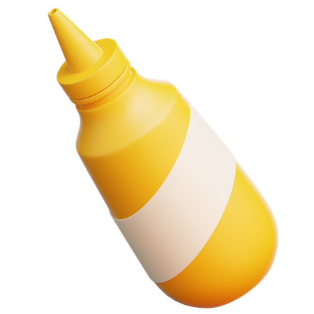 Mustard Bottle  3D Icon
