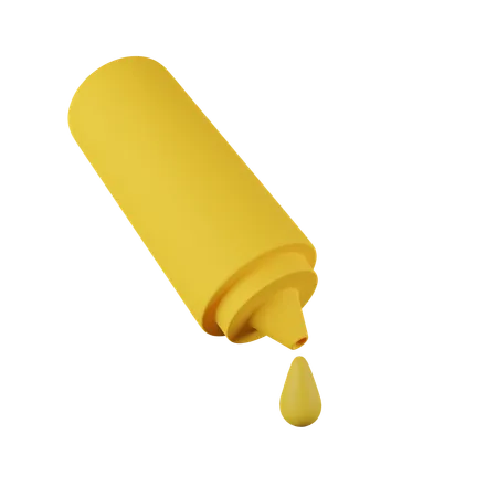 Mustard Bottle  3D Icon