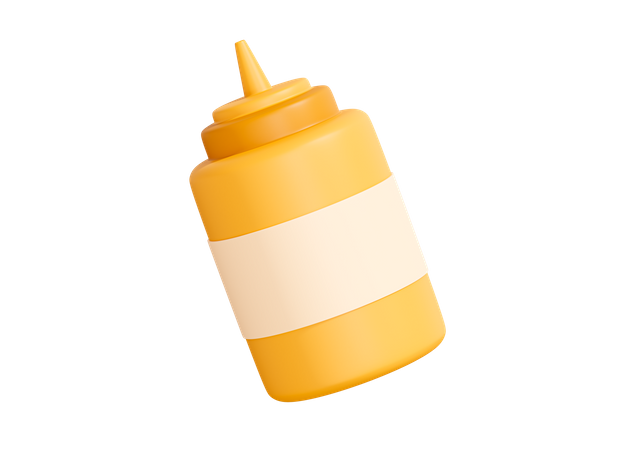 Mustard Bottle  3D Icon