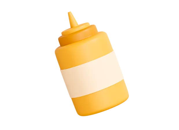 Mustard Bottle  3D Icon