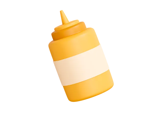 Mustard Bottle 3D Icon