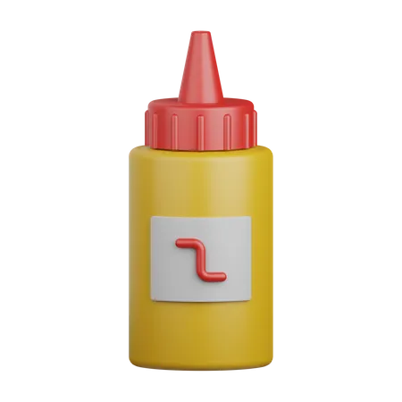 3 D Rendering Mustard Isolated Useful For Food Allergen Allergy Disease And Antigen Design Element 3D Icon