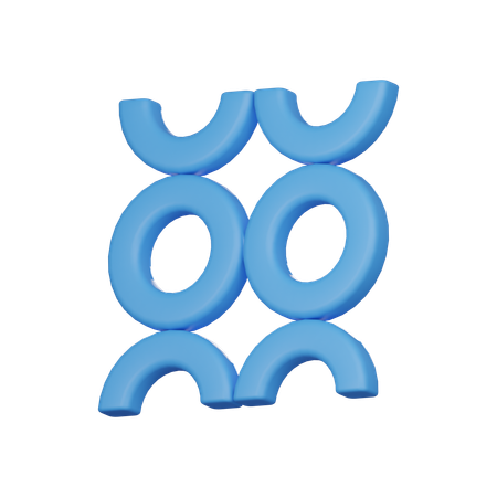 Muster Donut  3D Icon