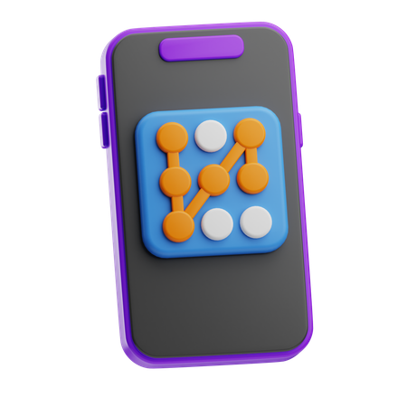 Mustersperre – Internetsicherheit  3D Icon