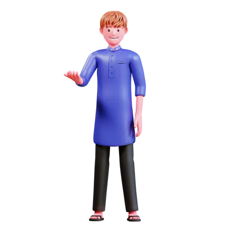 Homme musulman  3D Illustration