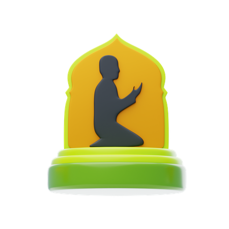 Oración musulmana  3D Icon