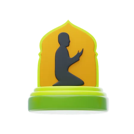 Oración musulmana  3D Icon