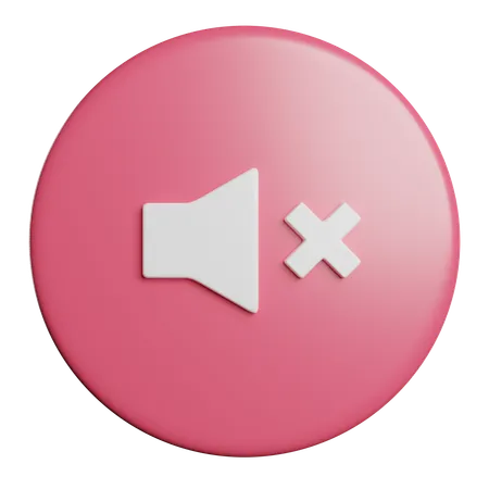 Mute Silent Button 3D Icon