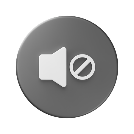 Mute  3D Icon