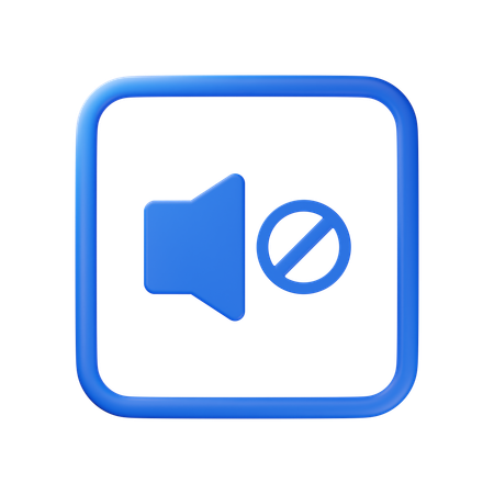 Mute  3D Icon