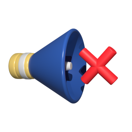 Mute  3D Icon