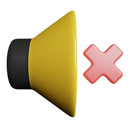 무음  3D Icon