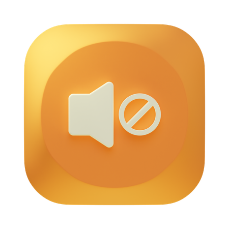 Mute  3D Icon