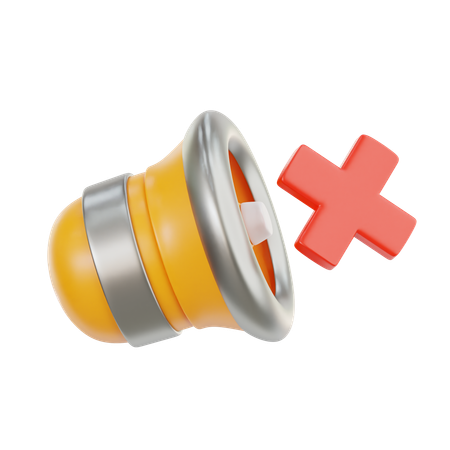 Mute  3D Icon