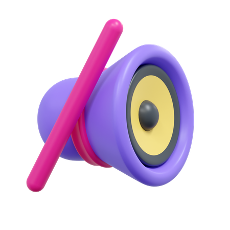 Mute  3D Icon