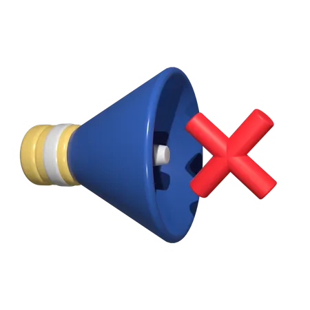 Mute  3D Icon