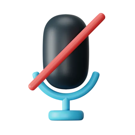 Mute  3D Icon