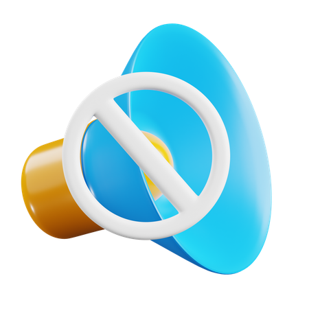 Mute  3D Icon