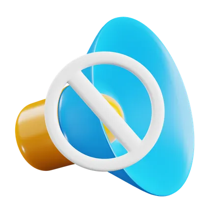Mute  3D Icon