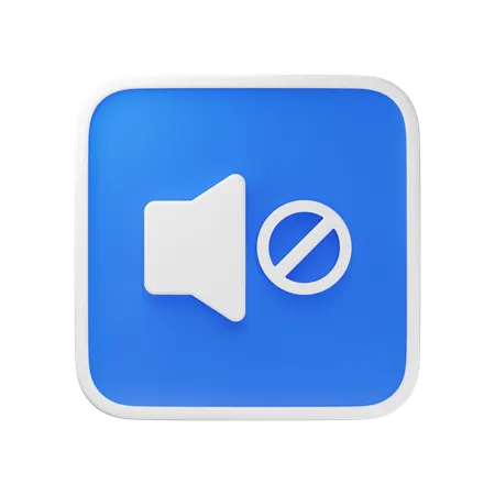 Mute  3D Icon