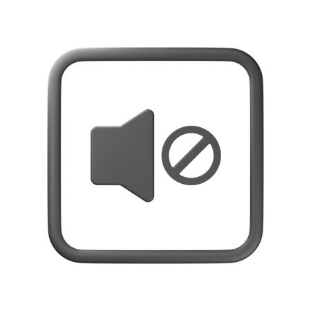 Mute  3D Icon