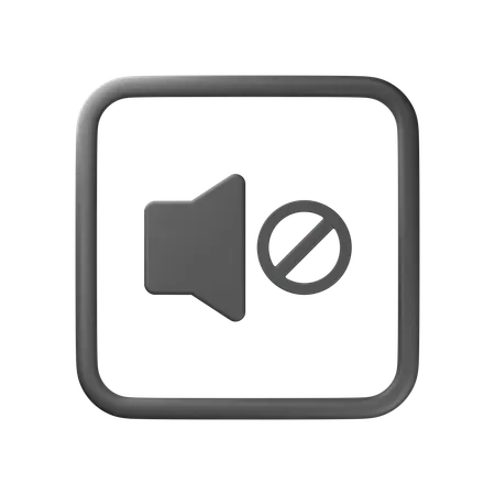 Mute  3D Icon