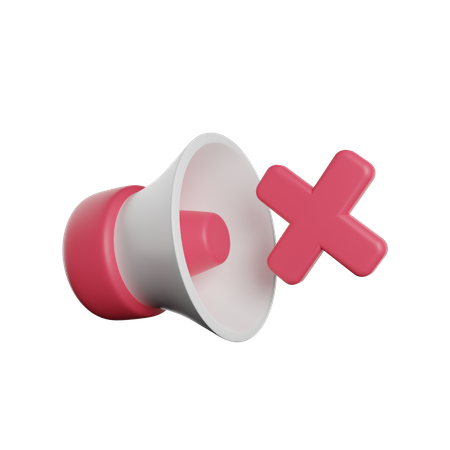 Mute  3D Icon
