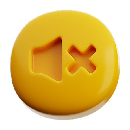 Mute  3D Icon