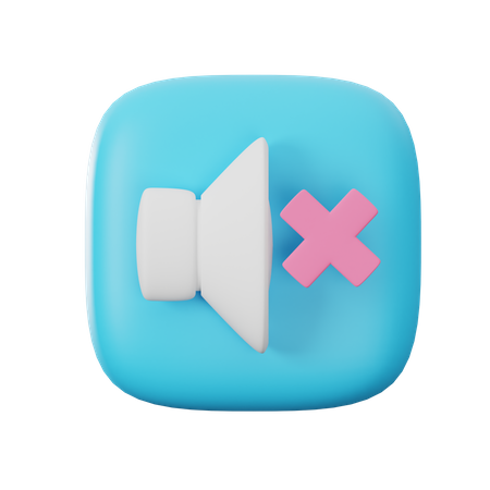 Mute  3D Icon