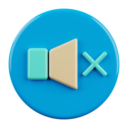 Mute  3D Icon