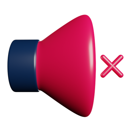 Mute  3D Icon