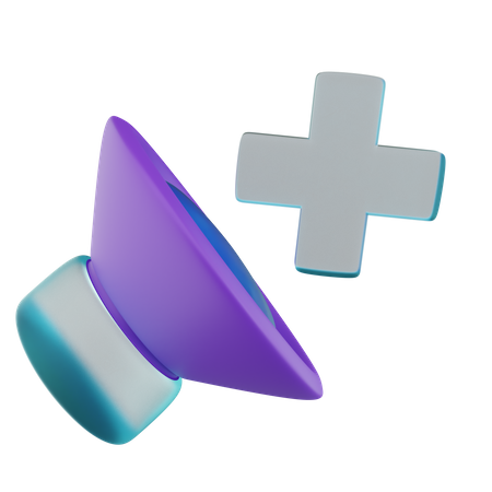 Mute  3D Icon