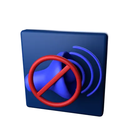 Mute  3D Icon