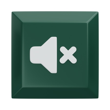 Mute Keyboard Key  3D Icon