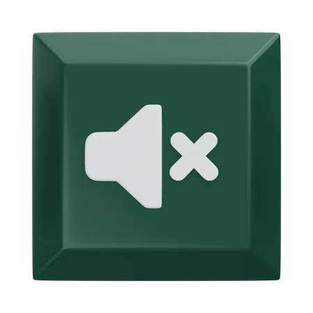 Mute Keyboard Key  3D Icon