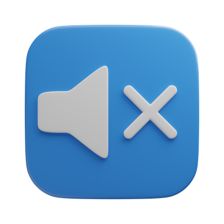 Mute Sound  3D Icon