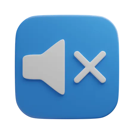Mute Sound  3D Icon