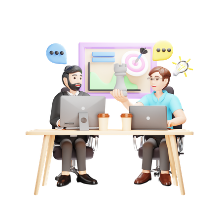 Mutual Discussion  3D Icon