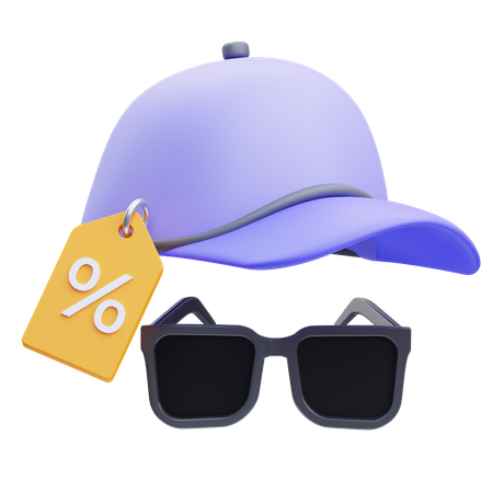 Mütze und Sonnenbrille  3D Icon