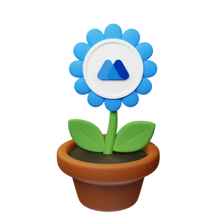 Mx Crypto Plant Pot  3D Icon