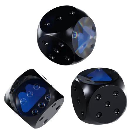 Mx Glass Dice Crypto  3D Icon