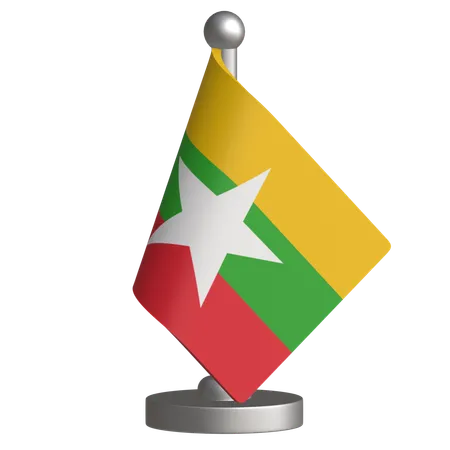 Bandeira de mesa de myanmar  3D Icon