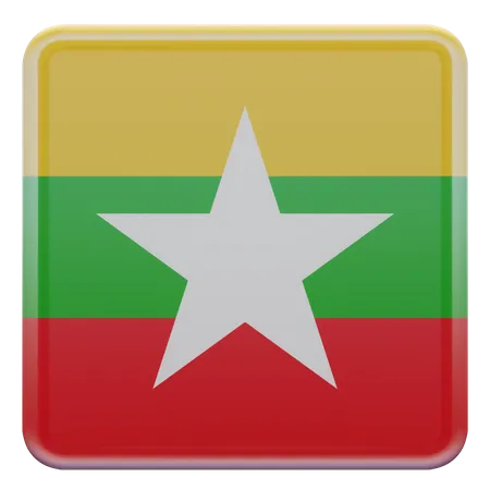 Myanmar Flag  3D Flag