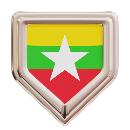 Myanmar Flag  3D Icon