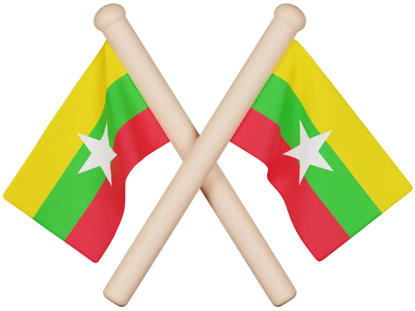 Myanmar Flag  3D Icon